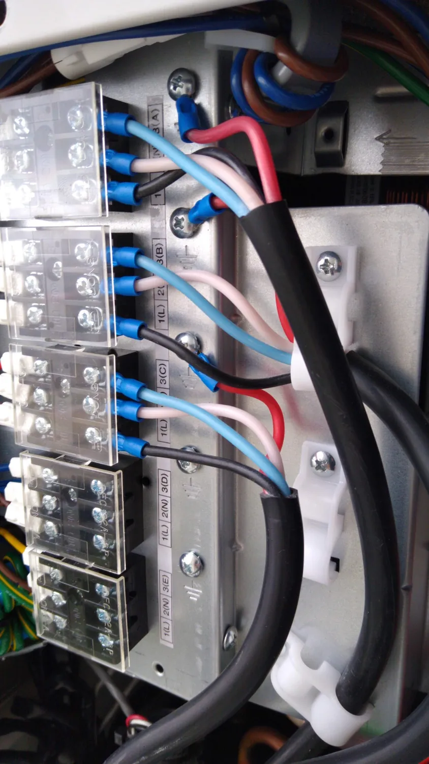 Conexões elétricas da unidade — Air Clean